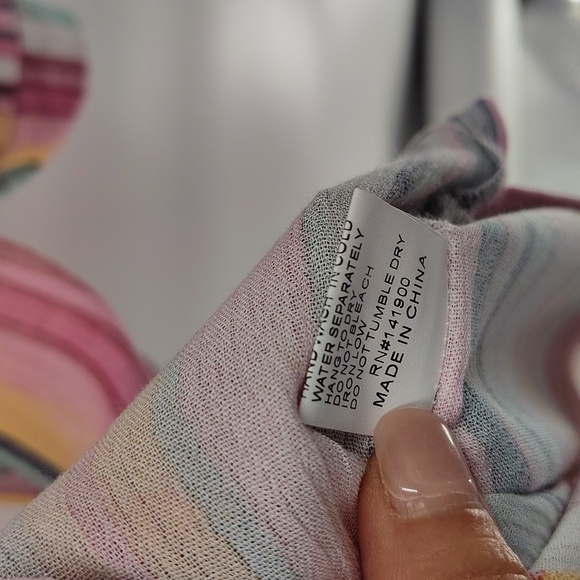 Velzera Striped Collared Shirt Dress Button Down Size Medium Midi Long sleeve - Picture 8 of 9